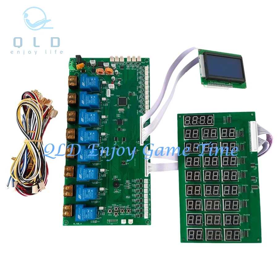 

JY-258 Timer PCB 8 Channels Time Control Board Coin Banknote Acceptor Operated for Arcade Game Car Washing Machine Multi Vending