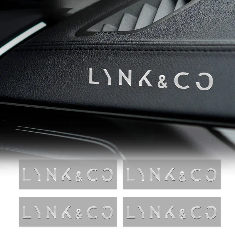 3D Car Logo Stickers Metal Letter Car Stickers Interior Decoration For LYNK&CO 01 02 03+ 05 06 09 PHEV 09 MHEV