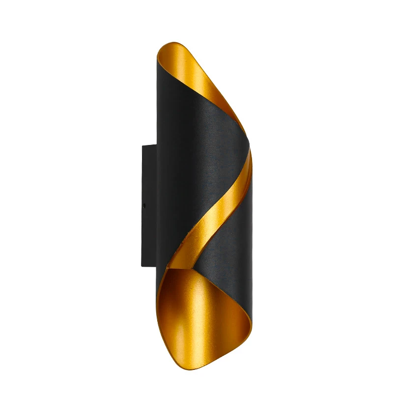 Modern Nordic Spiral Design LED Wall Lamp 6W 3000K Indoor Outdoor Waterproof Sconce Light for Home Decor