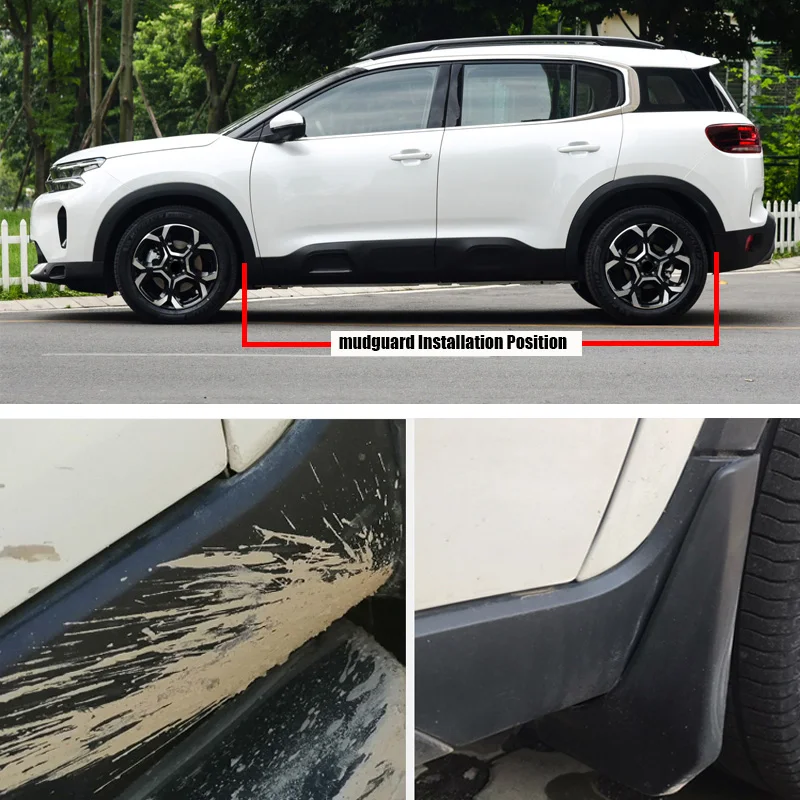 TONLINKER Car Mudguard For Citroen C5 Aircross Restyling 2022 2023- Mudguards Splash Guards Fender Mudflaps Accessories