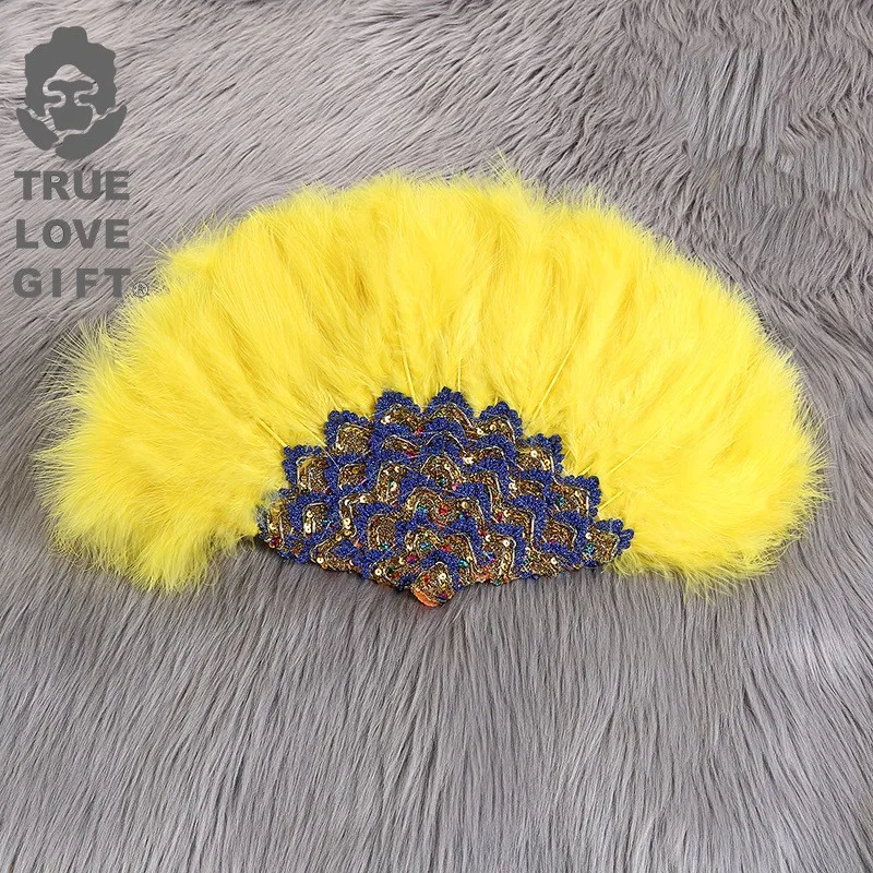 Wedding bride feather fan hand holding fan  craft handmade DIY dress with fan