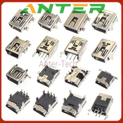 10PCS Mini USB SMD 5 Pin Female Mini B Socket Connector Plug Straight DIP Jack Connector Plug-in