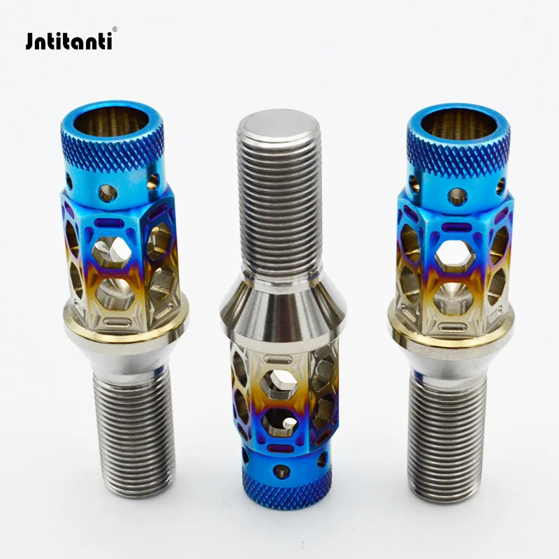 

Jntitanti China factory Gr.5 titanium Ti-6Al-4V Wheel rim Bolts titanium hub bolt titanium screw M14*1.25/1.5*28mm