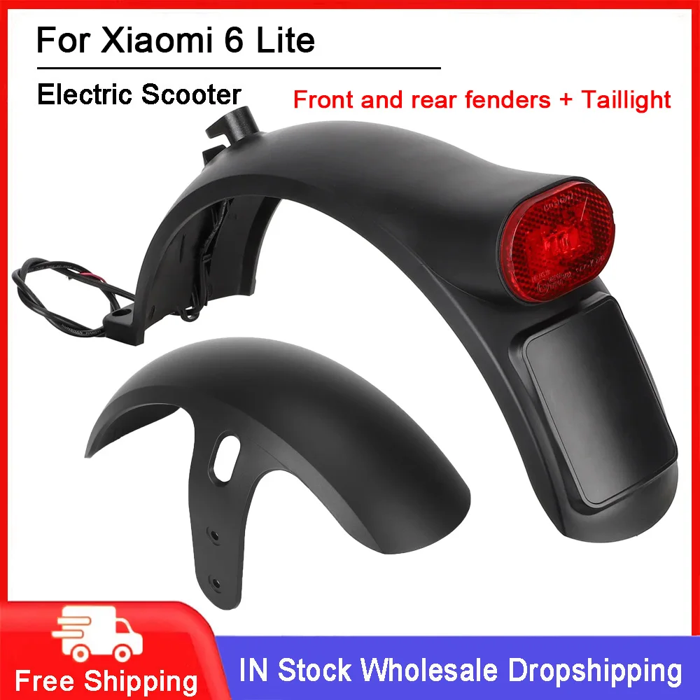 

Оригинальные передние и задние крылья для электросамоката Xiaomi 6 Lite с задним фонарем, защита от брызг для шин, аксессуары для крыльев