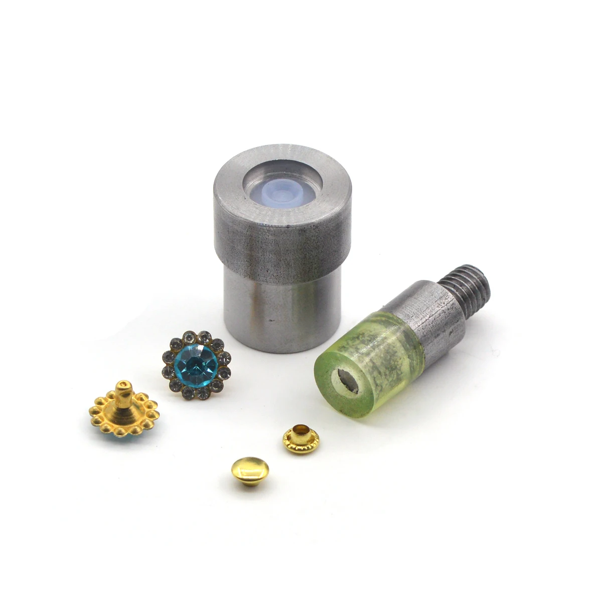 KALASO 1Set Hand Press Die Mould Tool for 8.3*11mm Glass Crystal Flower Rivet
