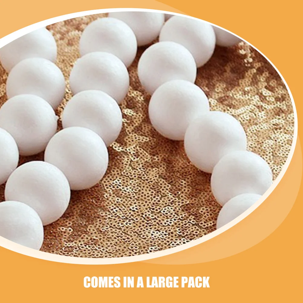 100 قطعة كرات إسفنجية ذاتية الصنع للأطفال المشاريع الحرفية رياض الأطفال لوازم الفن الأبيض المجالات الصغيرة اللوحة ديكور رغوة #6