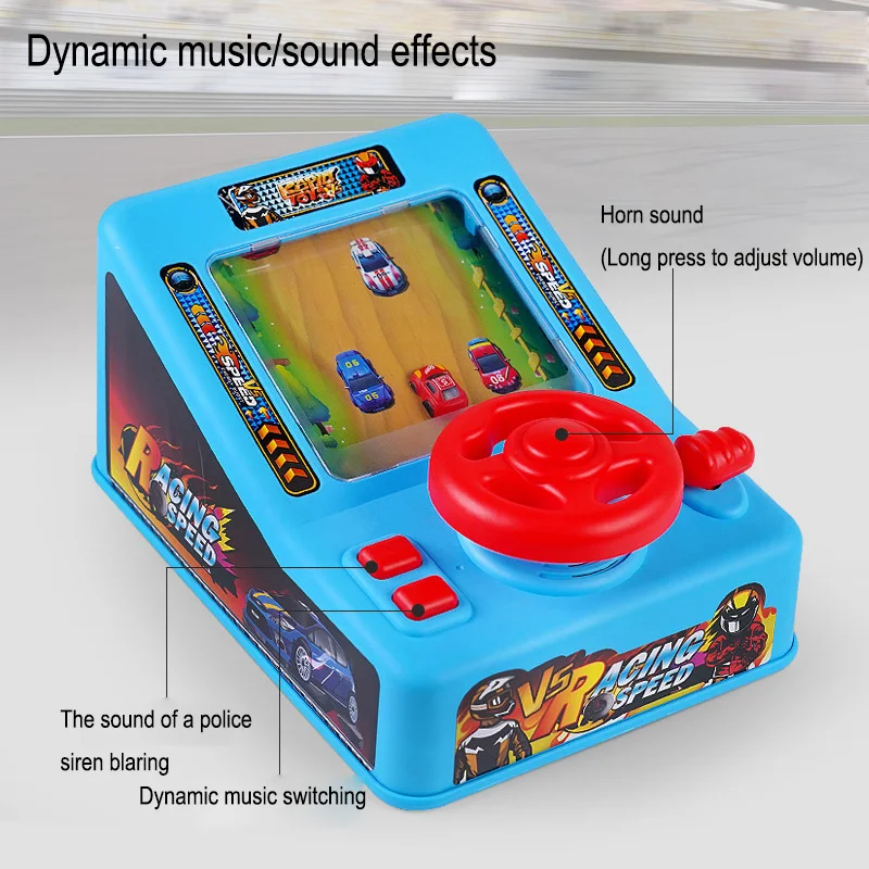 Carro de corrida eletrônico aventura jogo volante condução brinquedo máquina de jogo simula volante carro de corrida