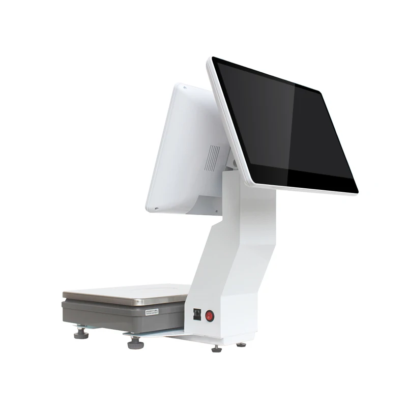 Zwart of wit 15,6 inch Windows Android All-in-One POS-systeem met printer, kassa, touchscreen POS, weegschaal, POS-schaal