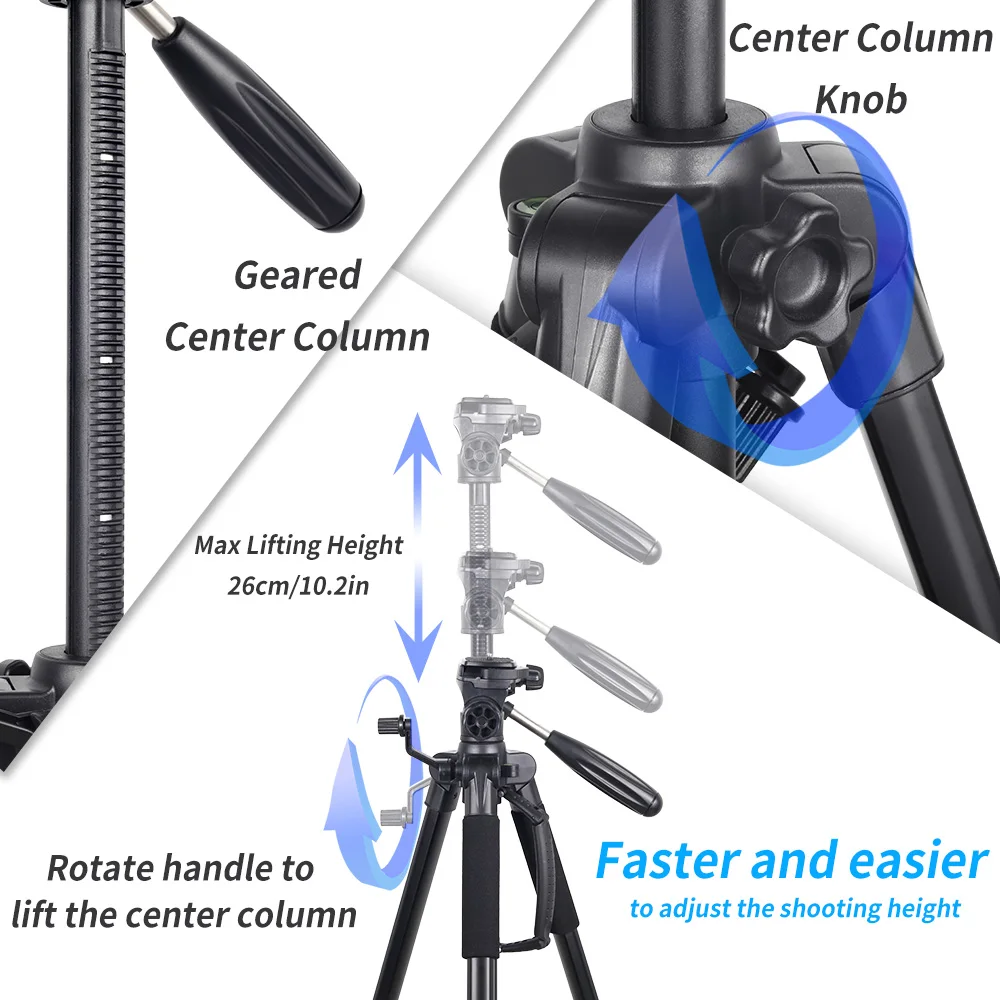 INNOREL RT20 Camera Tripod Lightweight Travel Professional Stand 8kg Maxload for DSLR,Cellphone, Canon,Nikon,Sony and DV Video