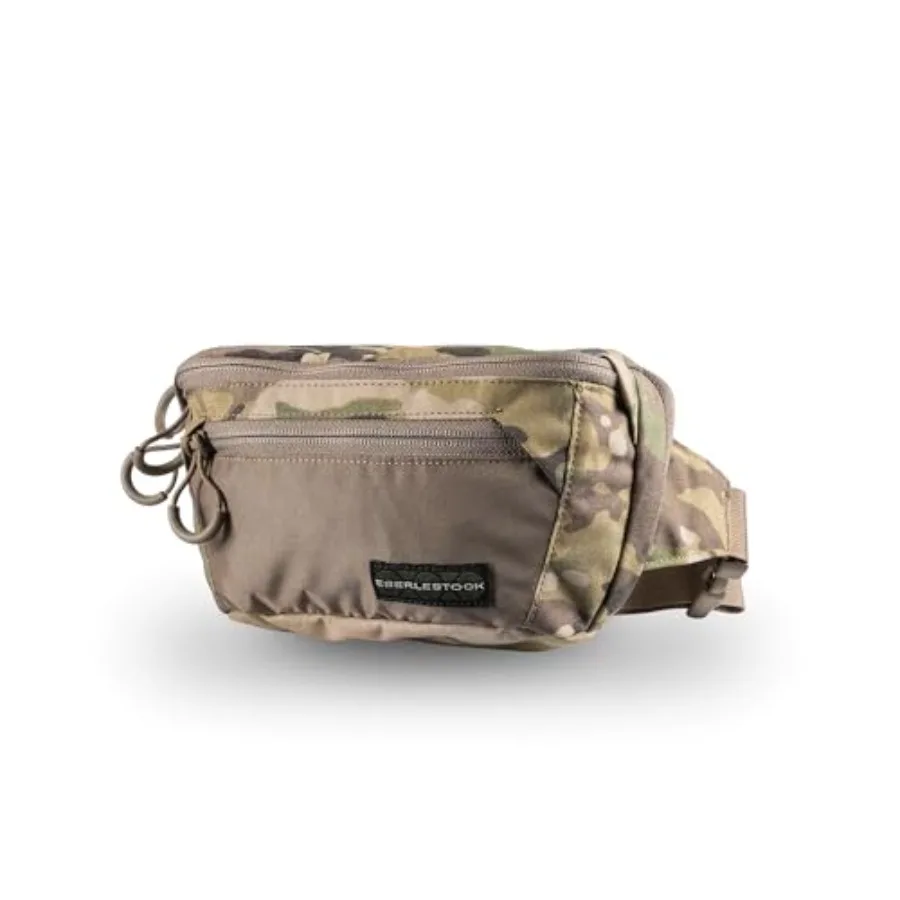 Bando Bag - Tactical Men's Fanny Pack w/Adjustable Waist Belt, Zippered Pockets, Compact Lightweight Belt Bag