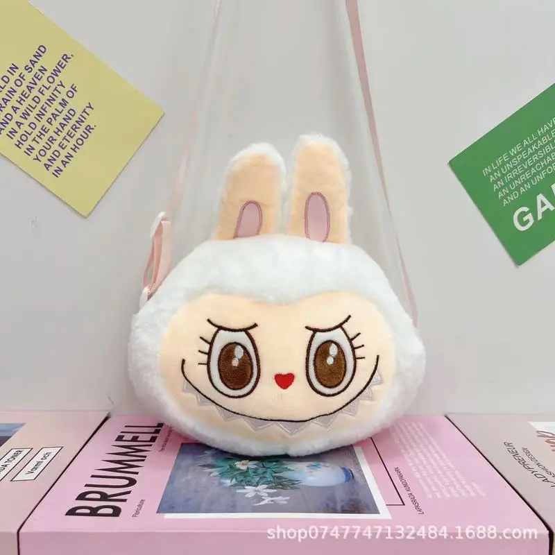 Hot Selling Labubu Crossbody Bag Cute Long Ears Big Mouth Rabbit Cartoon Anime Plush Toy Doll Versatile Boutique Gift Girl Child