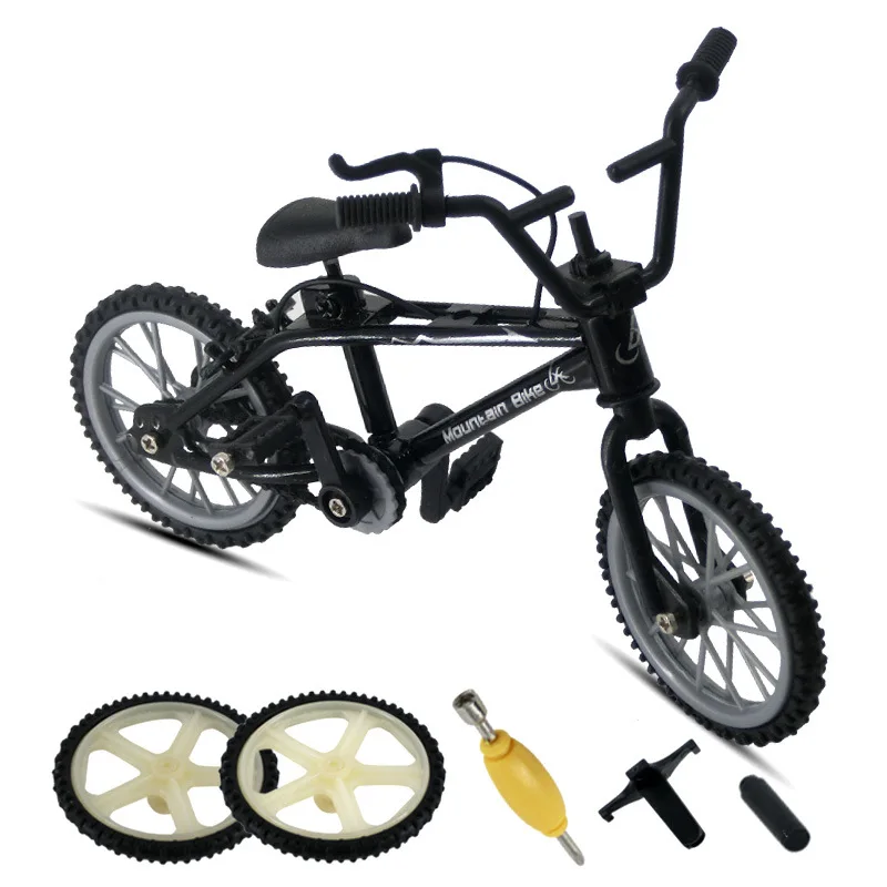 Mini dedo bicicleta brinquedos liga em miniatura mtb modelo diy simulação criativa mountain bike crianças presente brinquedo engraçado h17