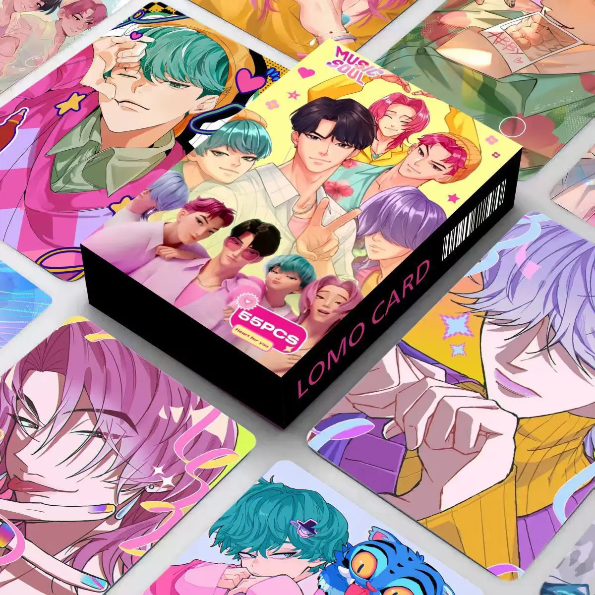 55枚入り KPOP デモンハンターズ サジャボーイズ レーザーカード 写真 LOMOカード 両面 高画質 コレクションカード ギフト おもちゃ