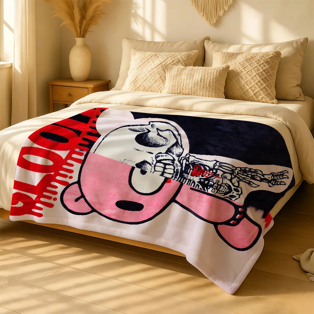 Cartoon G-Gloomy B-BearS Blanket For Soft Warm Knee For Bedroom Living Room Bed Sofa Camping Picnic Office Gift