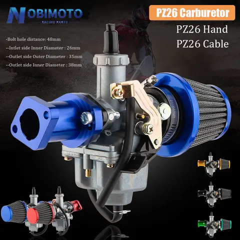 Motorcycle PZ26 Carburetor Aluminium kit For Honda CB125 XL125S TRX250 TRX 250EX XR100 XR200 CG CB 125 150 cc ATV Quad Dirt Bike