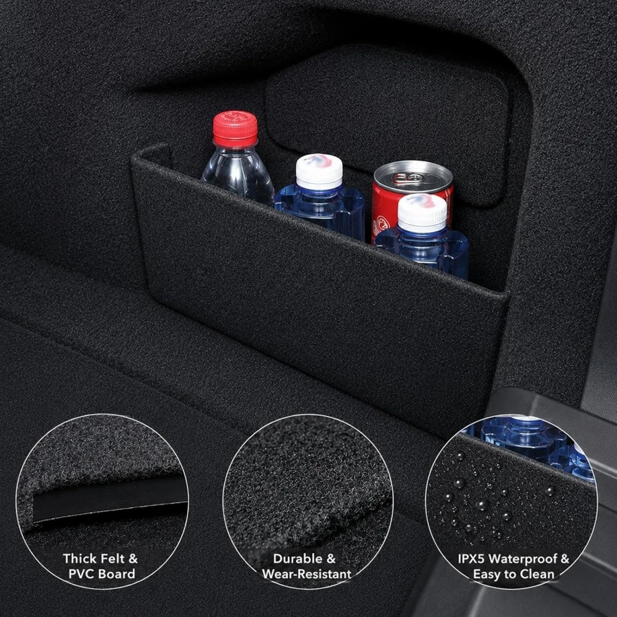2PCS Car Rear Trunk Side Partition Board for Tesla Model 3 Highland 2024-2025 2026 Rear Trunk Divider Board Organizer Blocks view 2