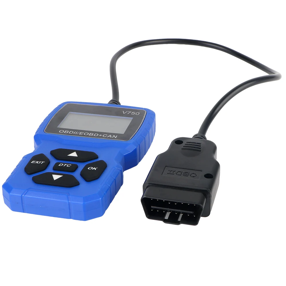 V750 Car Diagnostic Tool Read Vehicle Information OBD2 Scanner Battery Tester Multi-language Code Reader Check Engine System