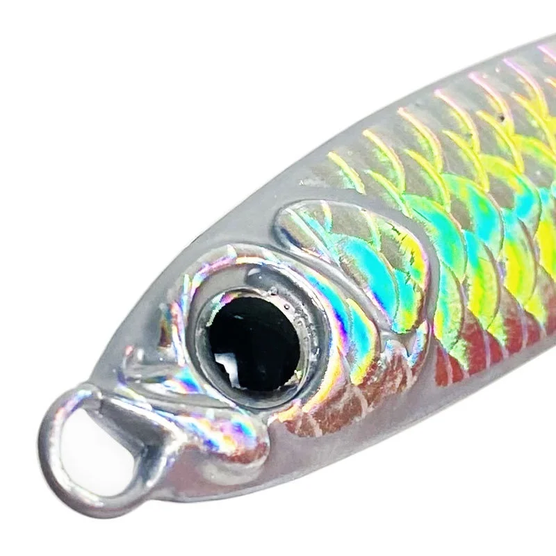 Angeln Jigging Haken Spinner Köder 7g/10g/15g/20g/25g Laser metall Jig Umpan Casting Löffel Angeln Locken