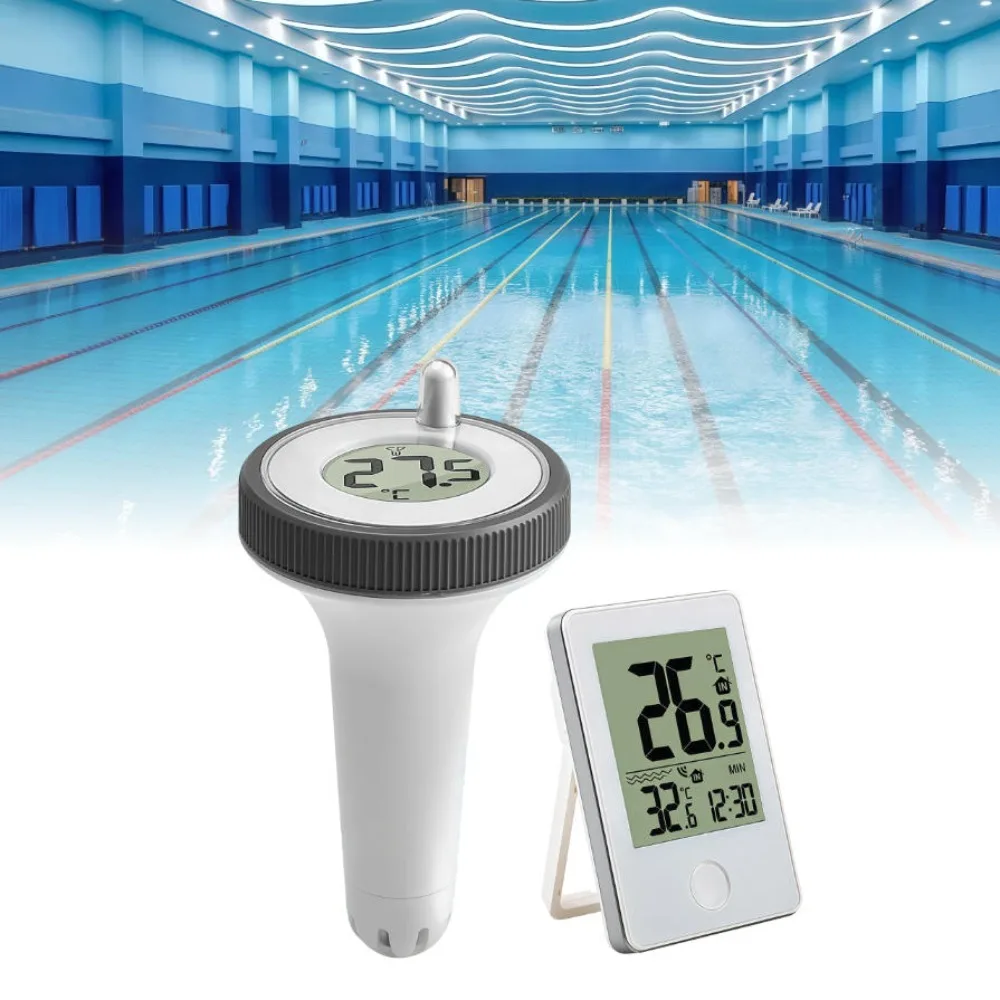 Wireless Pool Thermometer LCD Display 0.1℃ Accuracy Temperature Meter Pool Thermometer Waterproof Digital Floating Thermometer