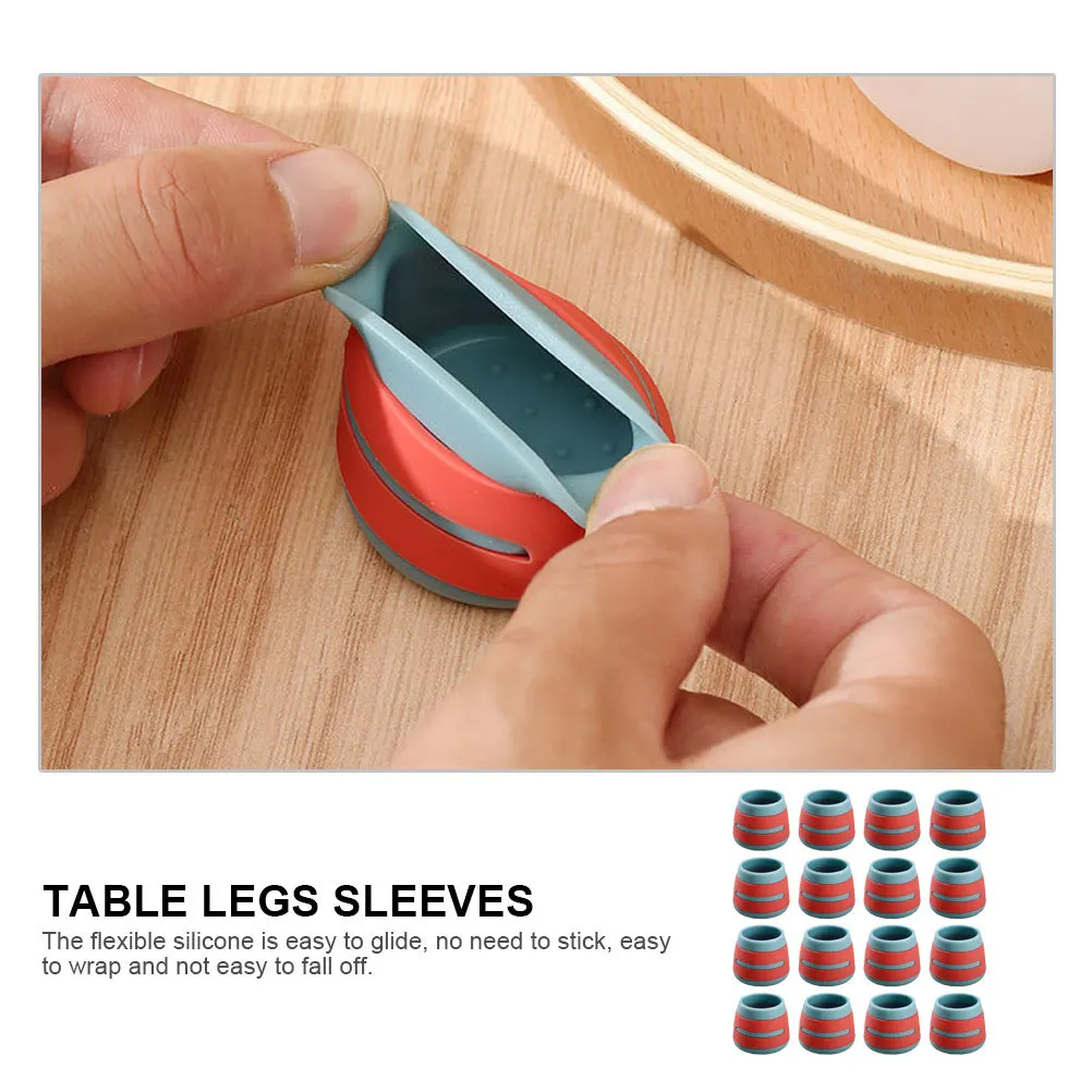 

12Pcs Silicone Table Leg Protectors Chair Feet Covers Non-Slip Floor Mats for Furniture Hard Flooring Home Supplies