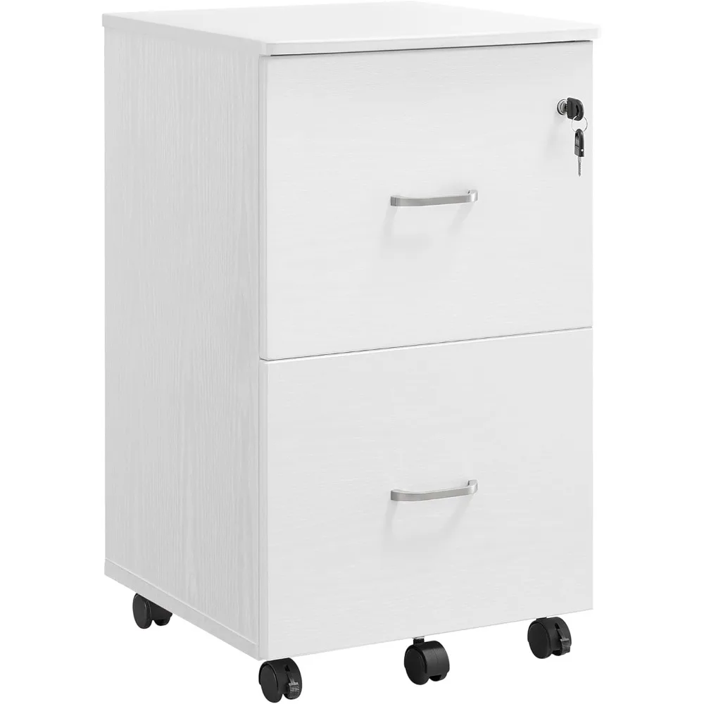 

VASAGLE 2-Drawer File Cabinet, Locking Wood Filing Cabinet for Home Office, Small Rolling File Cabinet, Printer Stand