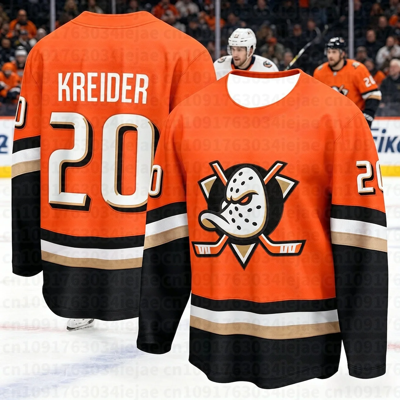 2026 Neues Herren-Eishockey-Trainingsshirt für das Duck-Team - 3D-Druck, Atmungsaktiv, Feuchtigkeitsableitendes Langarm-T-Shirt für Kinder – Detail 11