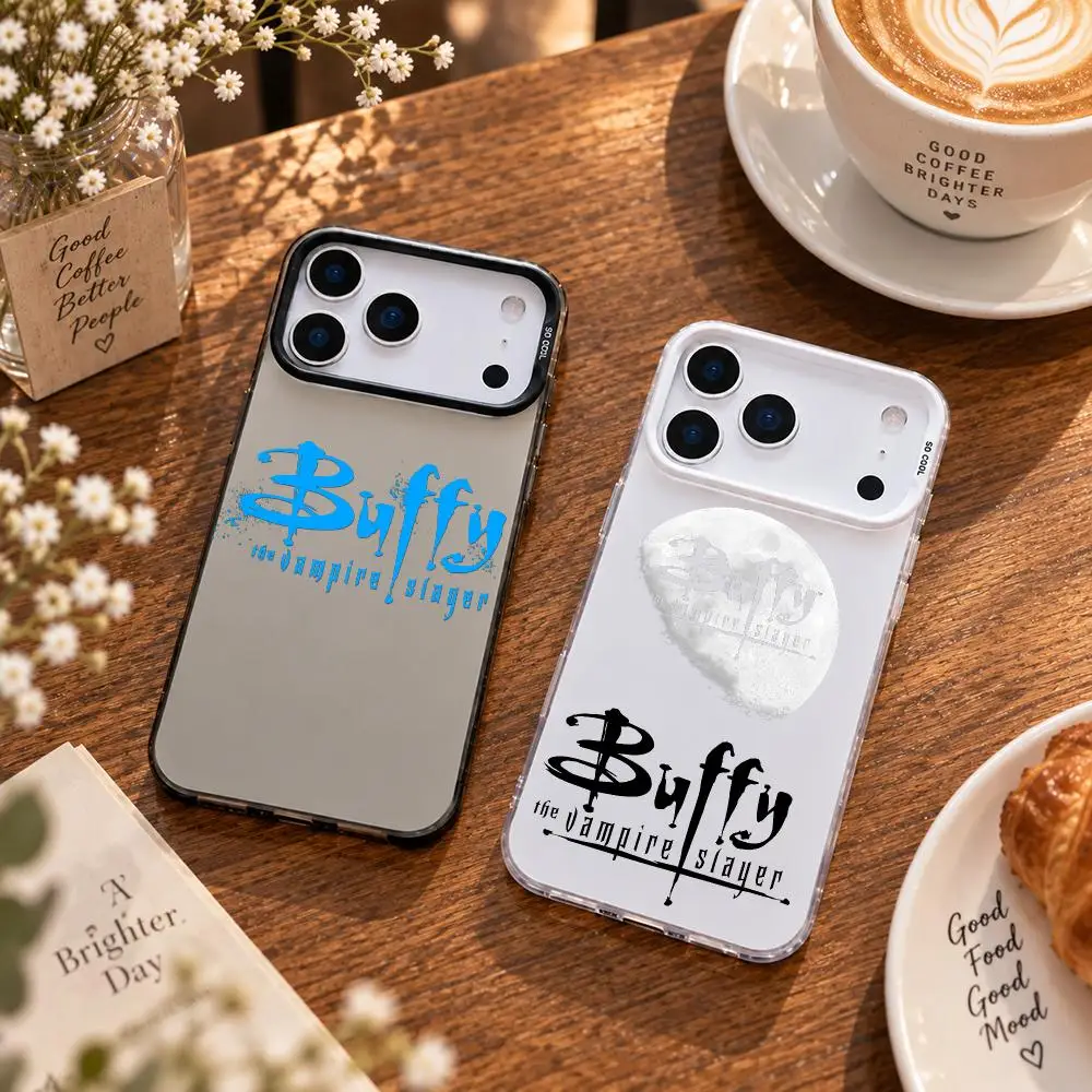 B-Buffy The Vampire Slayer Phone Case For IPhone 18 17 16 15 14 13 Pro Max Independent Metal Button Electroplating Mobile