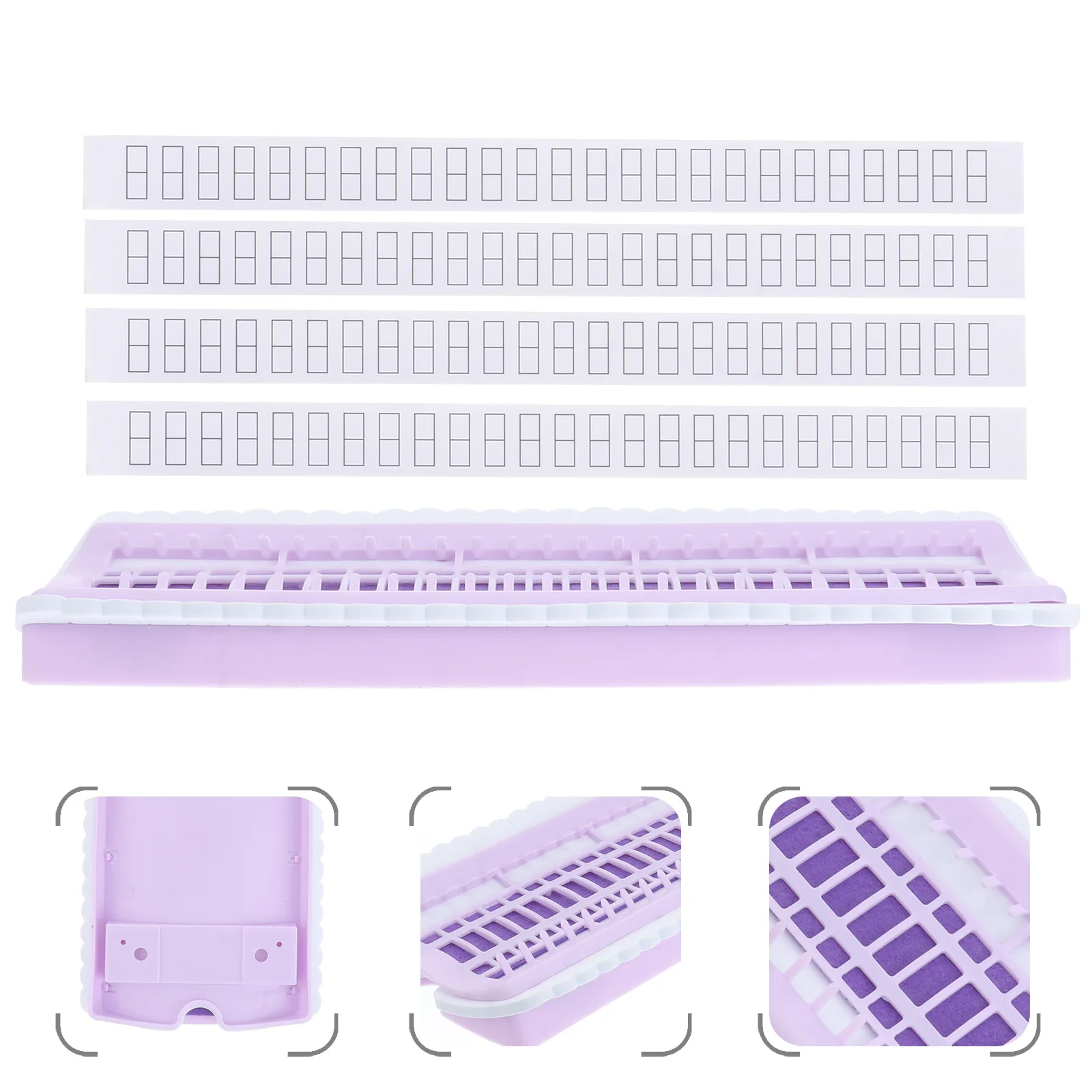 

1pc Cross Stitch Thread Organizer 50 Holes Plastic Floss Holder Compact Lightweight Needle Storage For Embroidery Diy (Violet)