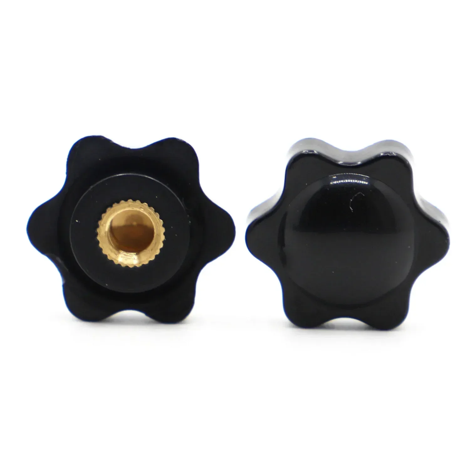 M4 M5 M6 M8 M10 M12 Pflaumenmutter, mechanisch, schwarz, Rändelmutter, Knopf, manuelle Mutter, thermoplastisches Messing, Gewinde mit und ohne Löchern