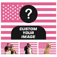 Tapiz personalizado con foto personalizada de la bandera americana, tapiz decorativo para habitación, personalizado para familiares, mascotas, ídolos, 1 ud