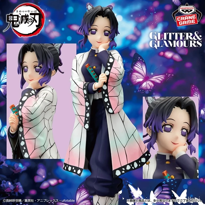 Auf Lager Bandai Original Banpresto Demon Slayer Shinobu Kocho Actionfigur Modellpuppe Brandneu in Box Garage Modellspielzeug