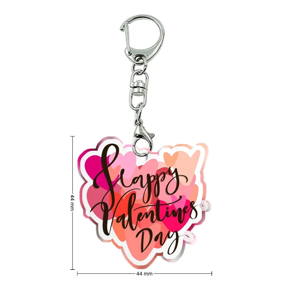 

Backpack Keychain Women Men Acrylic Romantic Theme Keychain Double Sided Transparent Acrylic Trinket For Friends Pendants