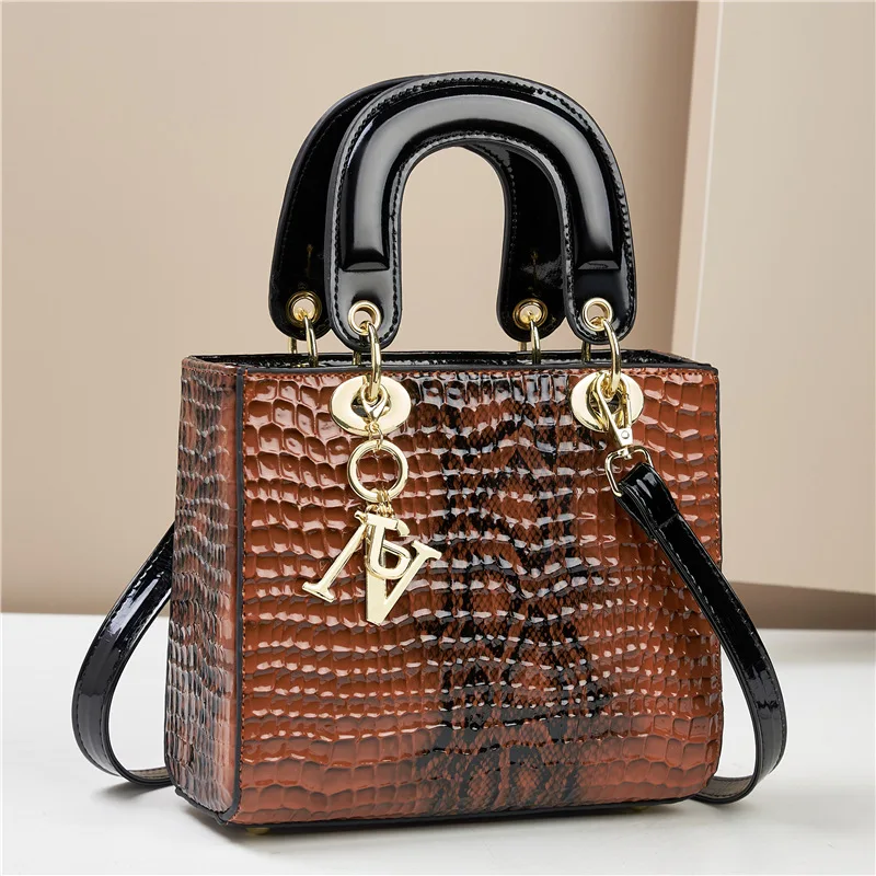 High Quality Leather Crocodile Pattern Snake Skin Personalized and Versatile One Shoulder Bag for Women y2k mini sac a main