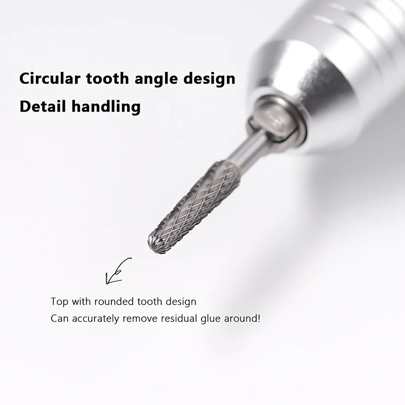 1 pz fresa per unghie elettrica in carburo di tungsteno per accessori per unghie per macchine per manicure