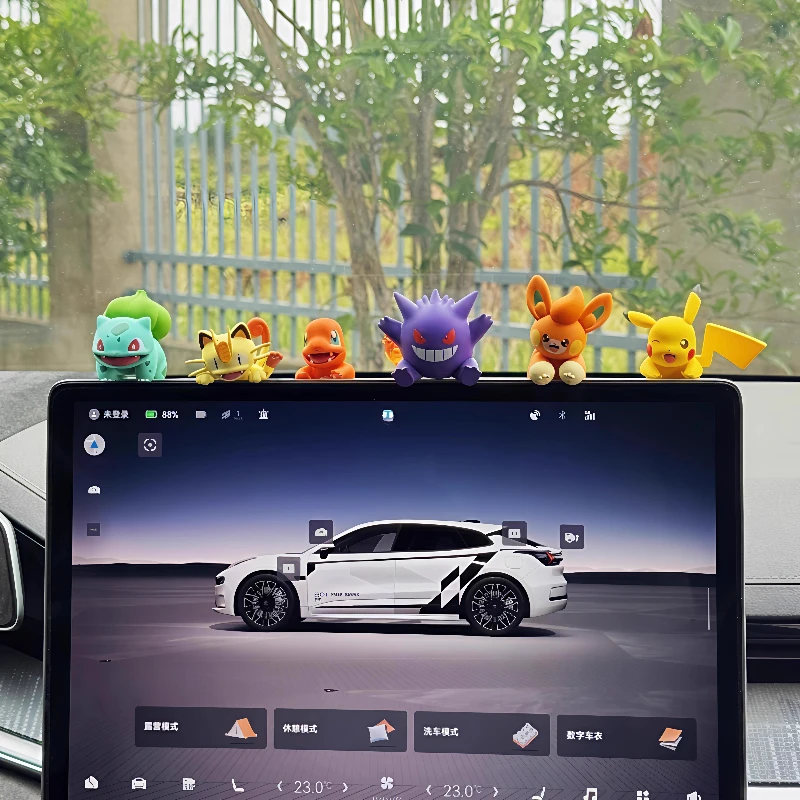 Pokemon Party Series Blind Box Pikachu Vehicle Ornaments Table Decoration Anime Eevee Mewtwo Surprise Box Peripheral Gifts Toy