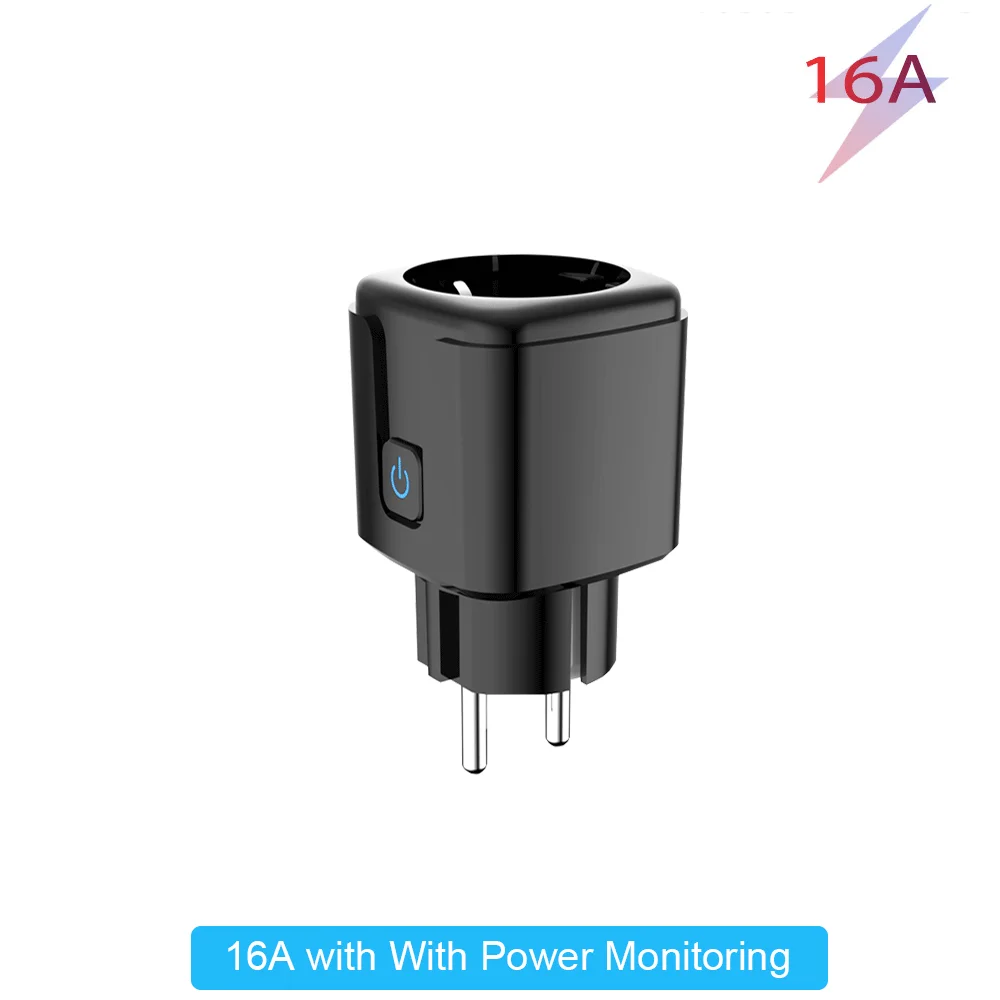 Tuya 16A, 20A Smart Plug WiFi Steckdose EU Power Monitoring Timing Funktion Funktioniert mit Alexa, Google Home, Smart Life Home, Alice