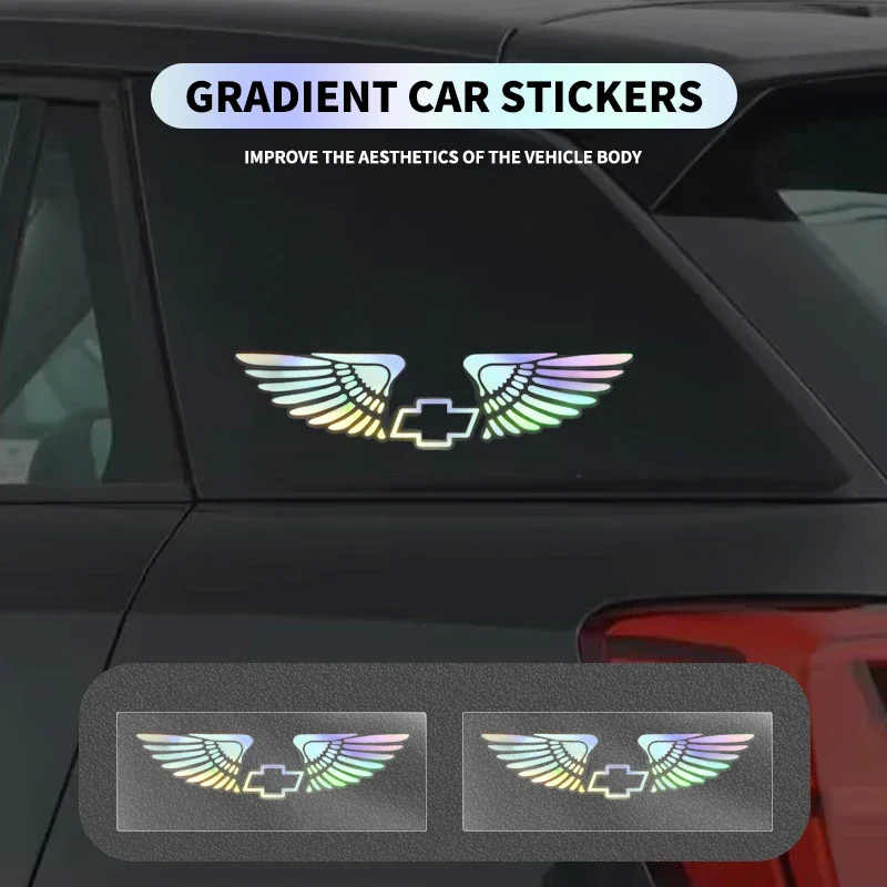 

Colorful Reflective Laser Car Refit Personalized Wing Sticker For Chevrolet Colorado Cruze Spark Captiva Malibu Trax Aveo Camaro