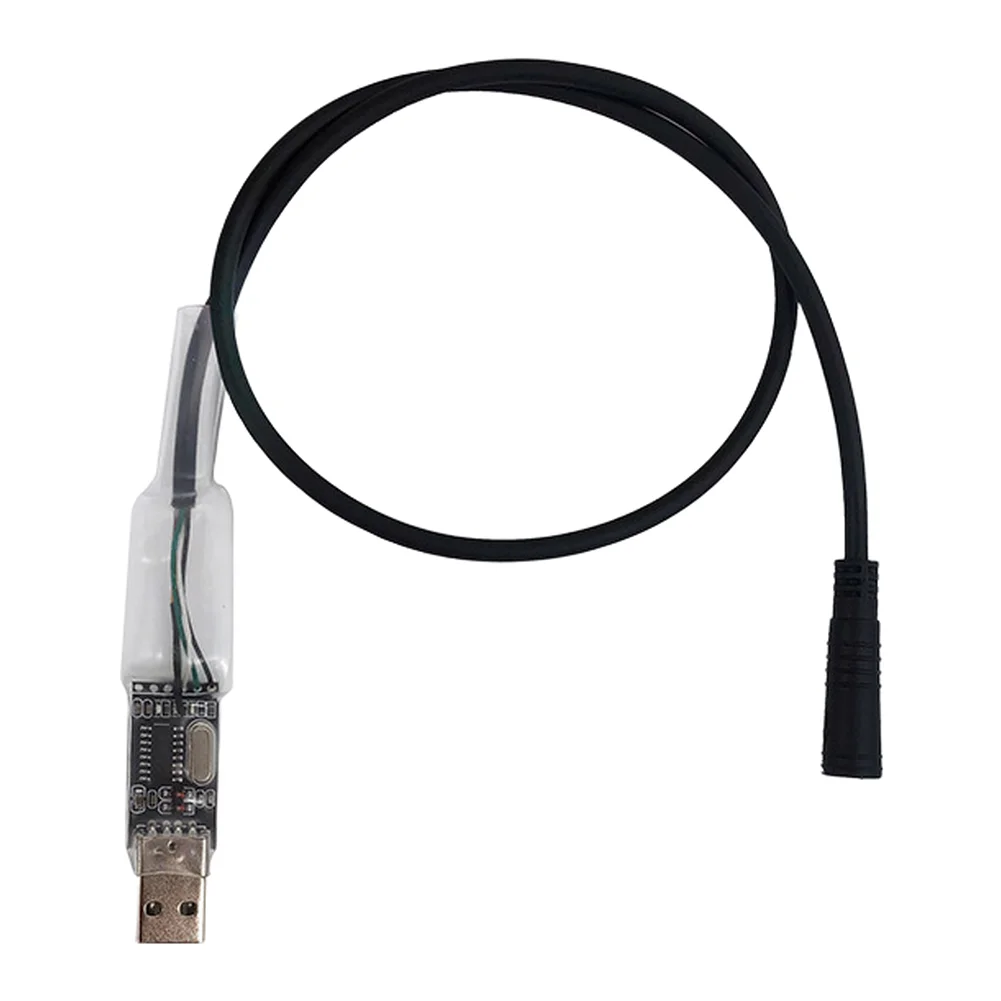 Electric Bicycle Mid-Drive Motor USB Programming Cable 5-Pin USB 2.0 Cable 58cm Length for E-Bike Firmware Updates