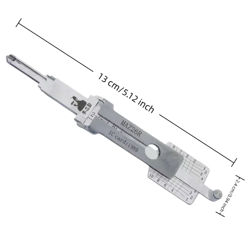 Lishi MAZ26R 2-in-1 Schlosserwerkzeug Lockpicking & Decoder Flachfräser für Mazda-Modelle – Detail 5