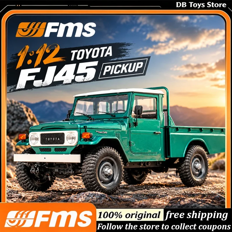 FMS 1/12 Brushed 4WD RC Crawler Toyota FJ45 Pickup Off-Road Rock Climbing Truck RTR Electric Simulation Hobby Toy Boys HobbyGift