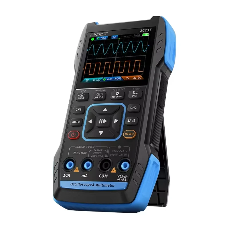 

2C23T Digital Multimeter Handheld Oscilloscope 10MHZ*2+ Function Signal Generator 9999 Count Smart Professional Tester