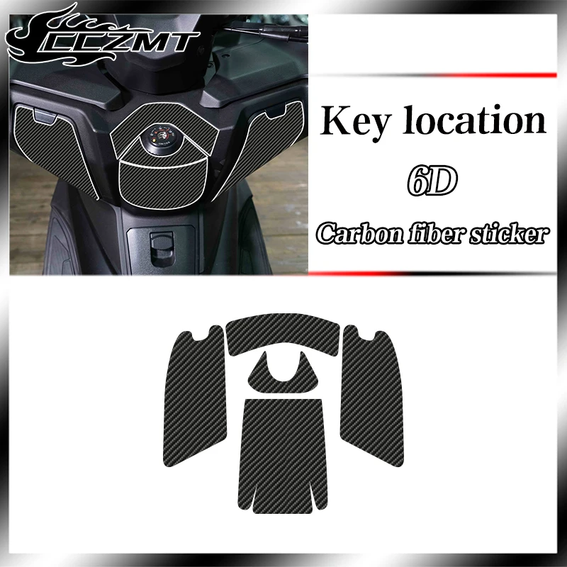 For KYMCO XCiting S400 S 400 Retrofit Sticker Motorcycle Protection Sticker 6D Carbon Fiber Film Accessories