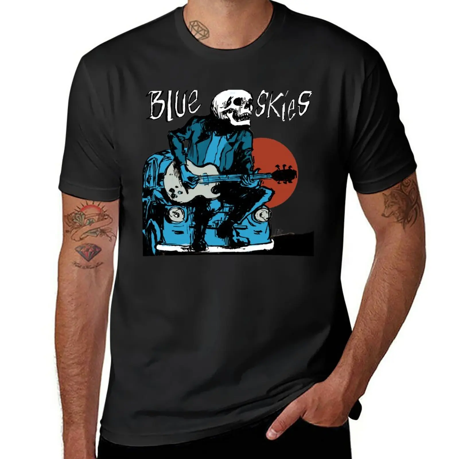 New Blue skies Tim Timebomb T-Shirt Aesthetic clothing tees Short sleeve tee T-shirts for men cotton