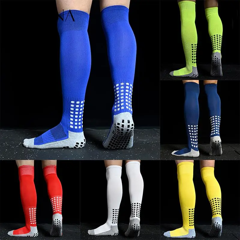 

1 pair New Men's Non-Slip Soccer Socks Breathable Knee High Towel Bottom Cycling Hiking Sports Training Long Football Socks