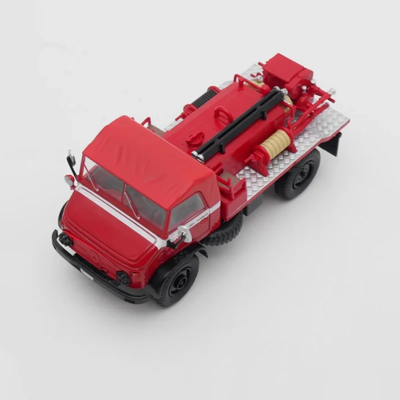 Escala 1:43 ixo unimog 404 modelo de carro de liga de motor de bombeiros fundido produto acabado simulação brinquedo coleção presente modelo estático