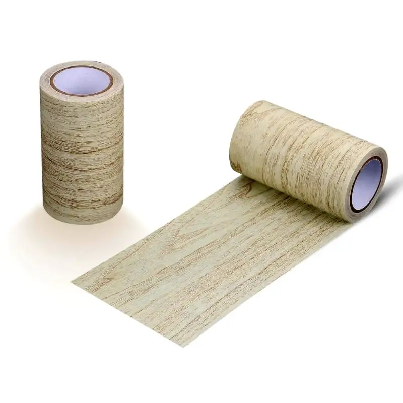 1~3Rolls Realistic Wood Grain Repair Adhensive Duct Tape Floor Furniture Renovation Skirting Line Sticker Home Decoration