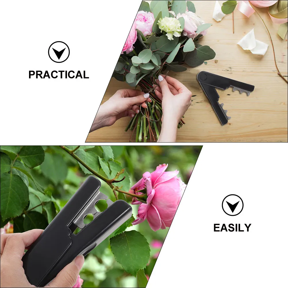 2 pçs ergonômico rosa espinho removedor ferramenta multi funcional haste stripper para remover folhas e rebarbas florista Essentials