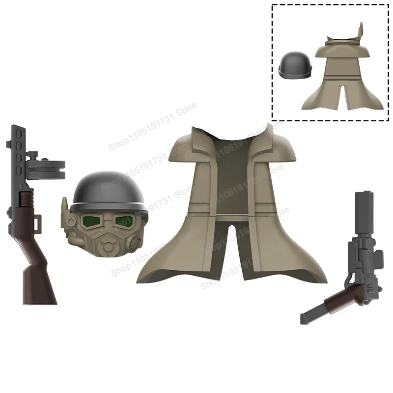 Jeu de construction de soldats HOT, blocs de construction, casque, armure, mini figurines d'action, blocs de construction, jouet pour garçon, cadeaux d'anniversaire MY711-714