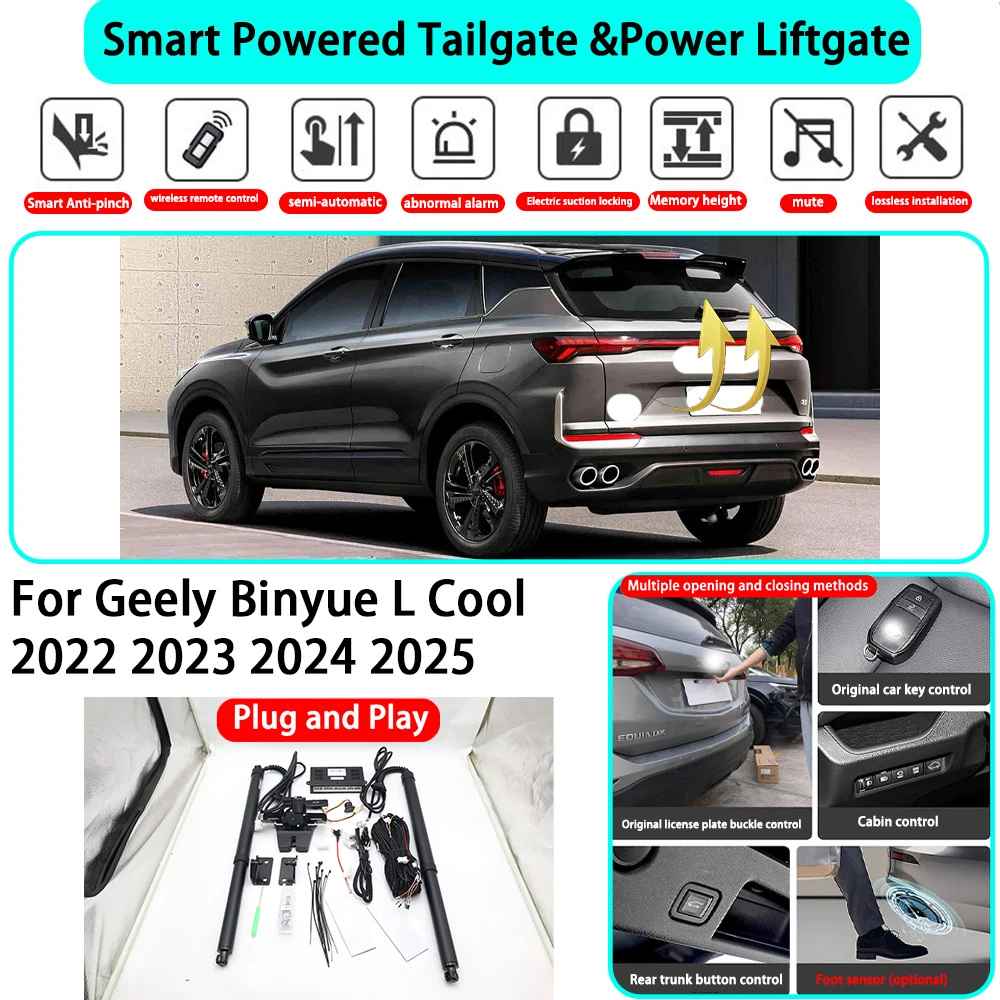 for Geely Binyue L Cool 2022 2023 2024 2025 OEM Smart Automatic Powered Tailgate Electric Power Tailgate Lift Kit Key Close
