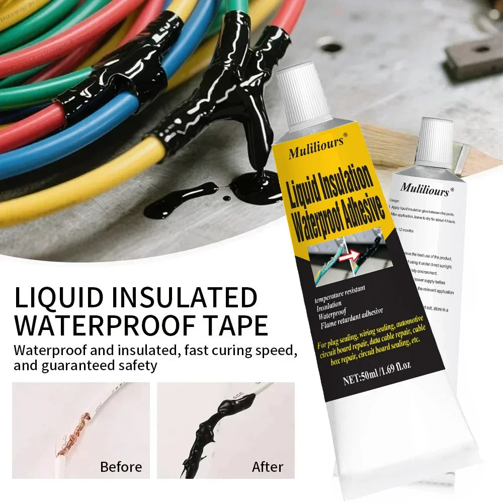 

Жидкая изоляция, водонепроницаемый клей, сильная адгезия, кабельное покрытие, клей для фиксирующей линии, подходит для пластиковых, деревянных, металлических поверхностей